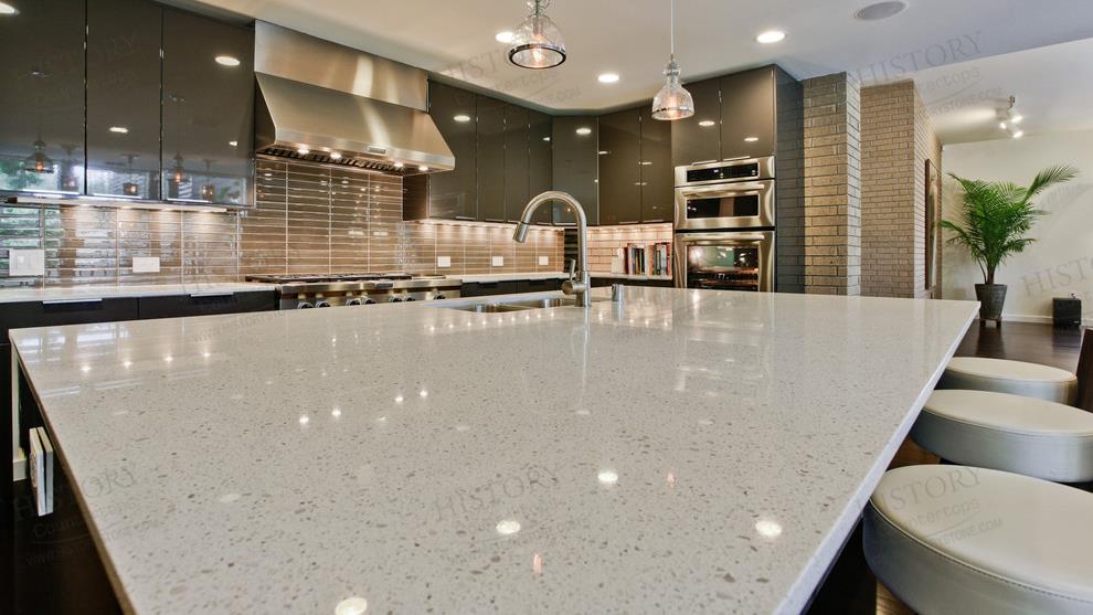 Quartz countertop completed by GranitePOL